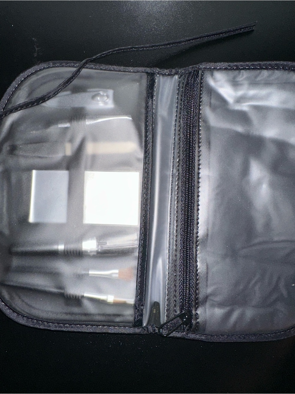 Makeup Brush/Nail kit small Black Pouch